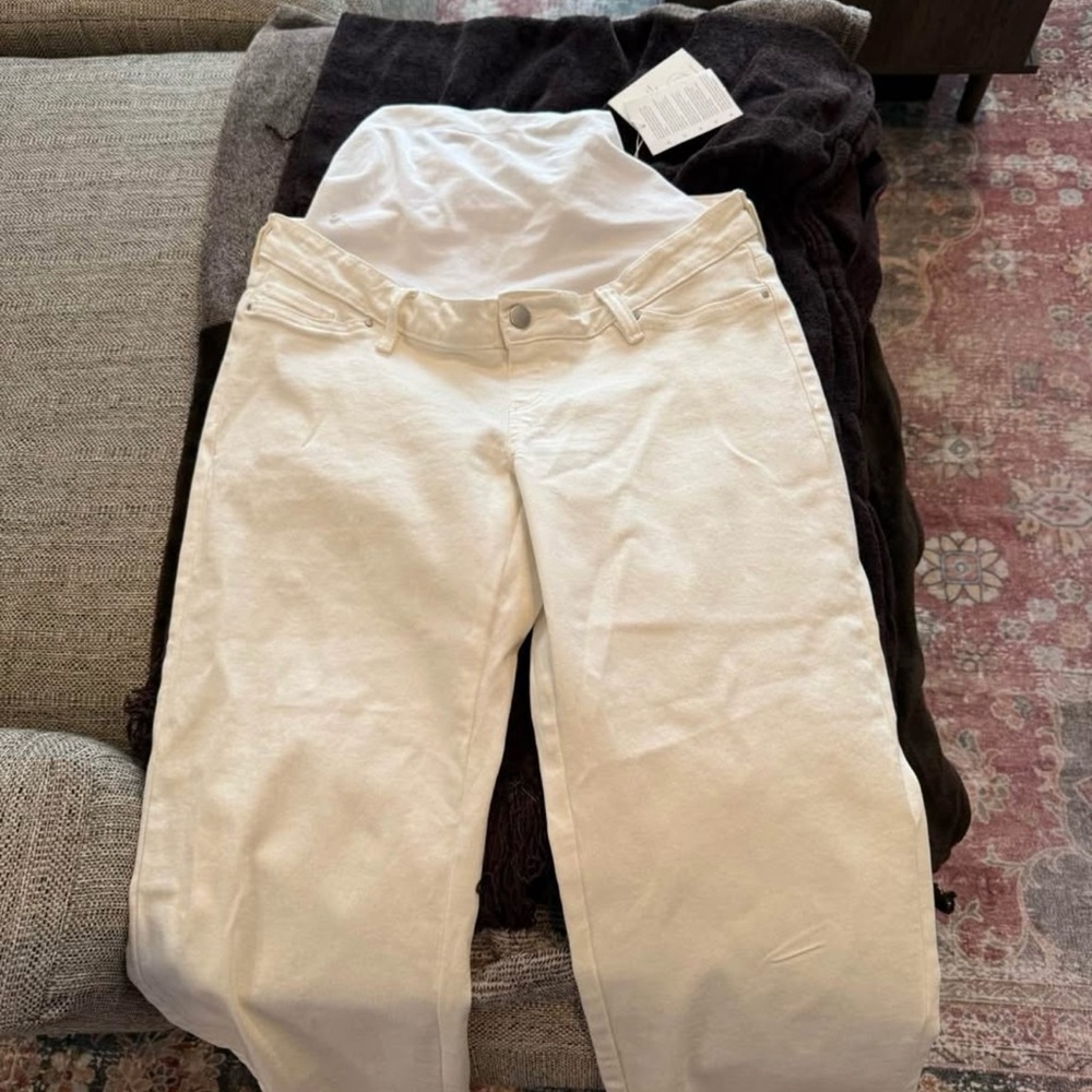 Seraphine White Maternity Jeans